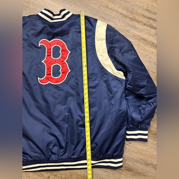 Starter • Boston Red Sox Vintage Varsity Style Satin Full Snap Jacket - Picture 5 of 14